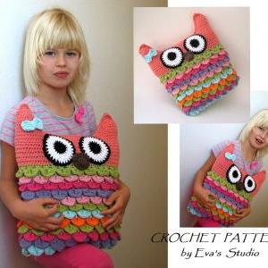 Crochet Owl Pillow Pattern, Pdf Crochet Pattern,..