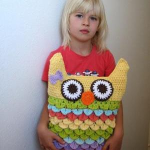 Crochet Owl Pillow Pattern, Pdf Crochet Pattern,..