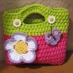 Girls Bag / Purse with Large Flower..