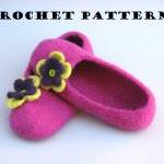 Adult Felted Slippers Crochet Pattern Pdf,easy,..