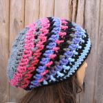  Crochet Hat - Slouchy Hat, Crochet..