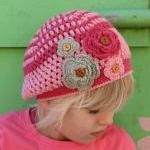 Crochet Pattern - Slouchy Spring Girls Hat,..