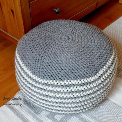 Pattern Crochet Pouf Pdf Floor Cushion Patterns..