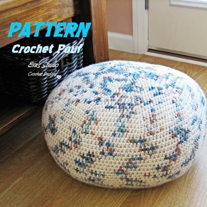 Pattern Crochet Pouf Pdf Floor cush..