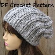 CROCHET PATTERN!!! Crochet Hat - Slouchy Hat, Crochet Pattern PDF,Easy, Great for Beginners, Pattern No. 62
