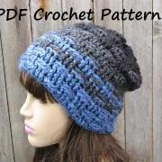 CROCHET PATTERN!!! Crochet Hat - Slouchy Hat, Crochet Pattern PDF,Easy, Pattern No. 67