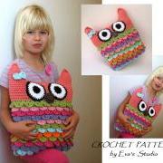 Crochet owl pillow pattern, PDF crochet pattern, owl pillow, owl soft toy pattern DIY tutorial