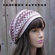 Crochet Pattern - Slouchy Spring Hat, Crochet Pattern PDF, Pattern No. 43