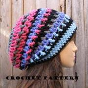 Crochet Hat - Slouchy Hat, Crochet Pattern PDF,Easy, Great For Beginners, Pattern No. 36