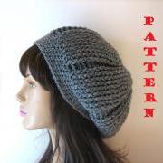 CROCHET PATTERN!!! Crochet Hat - Slouchy Reverseble Hat, Crochet Pattern PDF,Easy, Great for Beginners, Pattern No. 39
