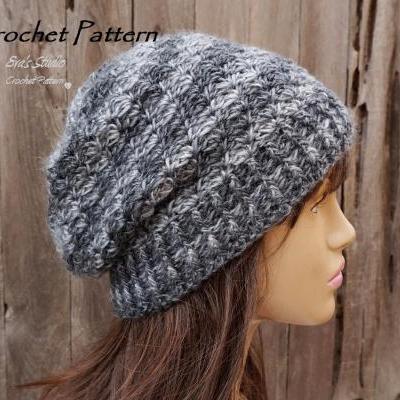 Crochet Hat - Slouchy Hat, Crochet Pattern PDF,Easy, Pattern No. 80