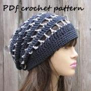 Crochet Pattern - Slouchy Spring Hat, Crochet Pattern PDF, Pattern No. 54