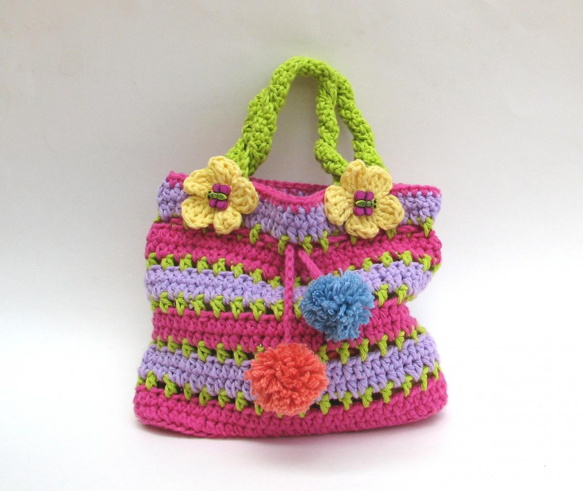 Colorful Girls Bag / Purse, Crochet Pattern Pdf,easy, Great For Beginners, Pattern No. 57