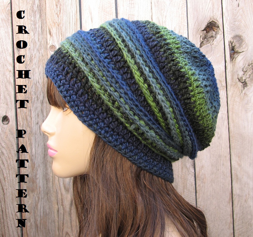 CROCHET PATTERN!!! Crochet Hat - Slouchy Hat, Crochet Pattern PDF,Easy, Great For Beginners, Pattern No. 32