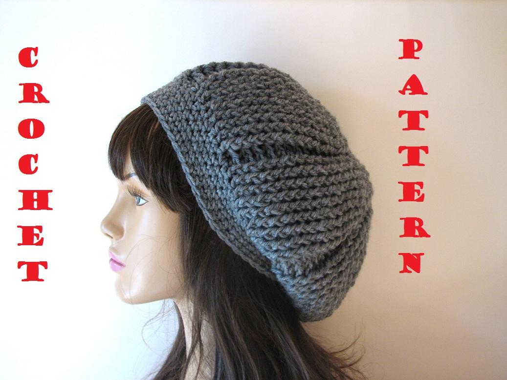 Crochet Pattern!!! Crochet Hat - Slouchy Reverseble Hat, Crochet Pattern Pdf,easy, Great For Beginners, Pattern No. 39