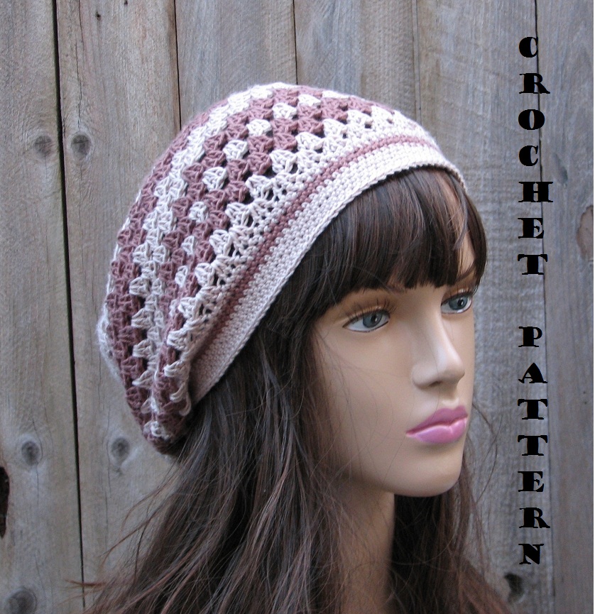 Crochet Pattern - Slouchy Spring Hat, Crochet Pattern PDF, Pattern No. 43