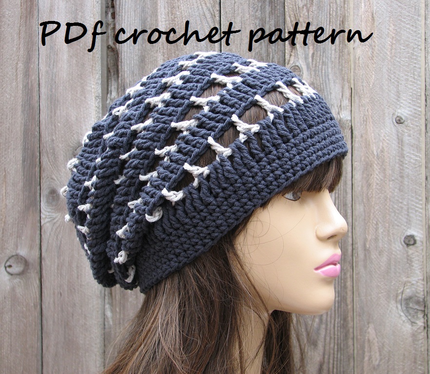 Crochet Pattern - Slouchy Spring Hat, Crochet Pattern Pdf, Pattern No. 54