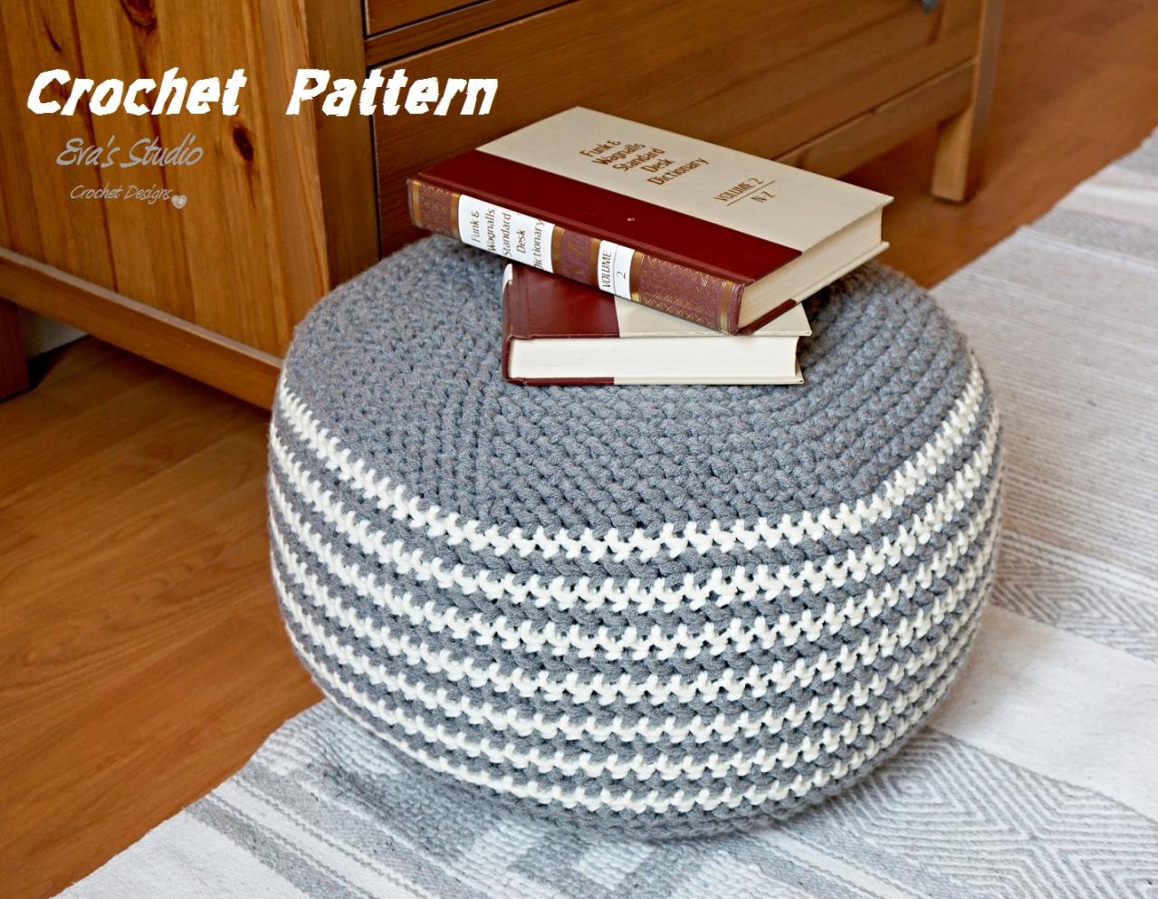 Pattern Crochet Pouf Pdf Floor Cushion Patterns Crochet Pattern Pattern Pouf Ottoman Pattern