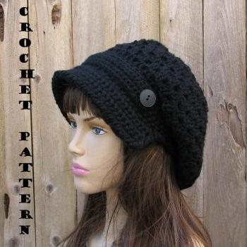 CROCHET PATTERN!!! Crochet Hat - Newsboy Hat, Crochet Pattern PDF,Easy, Great For Beginners, Pattern No. 37