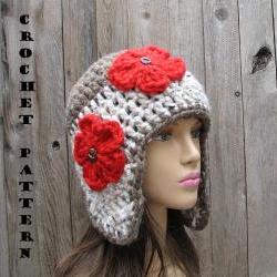 Crochet Ear Flap Hat - Cro..