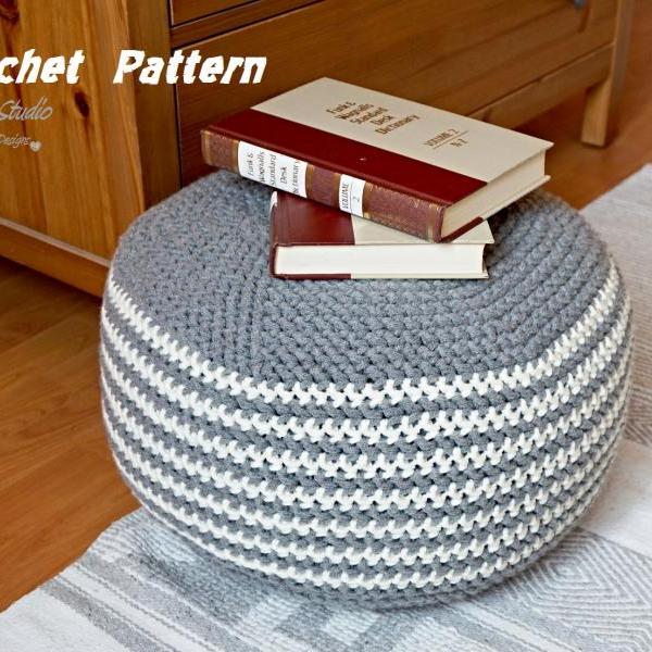Pattern Crochet Pouf Pdf Floor cushion Patterns Crochet Pattern Pattern Pouf Ottoman Pattern