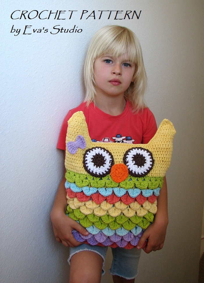 Crochet Owl Pillow Pattern, Pdf Crochet Pattern, Owl Pillow, Owl Soft