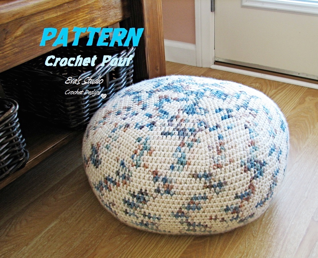 Pattern Crochet Pouf Pdf Floor Cushion Patterns Crochet Pattern Pattern